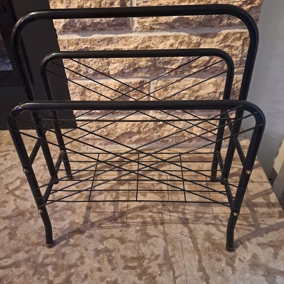 Vintage Metal Magazine Rack - Picture 2 of 5